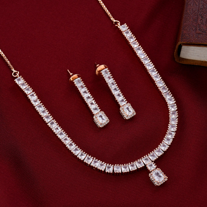 Single Line Diamond Necklace