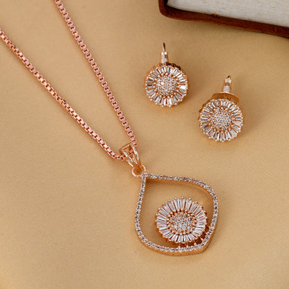 Light Weight Diamond  Pendant Set