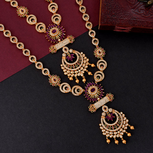 GOLD PLATED LONG-SHORT SOUTH NECKLACE