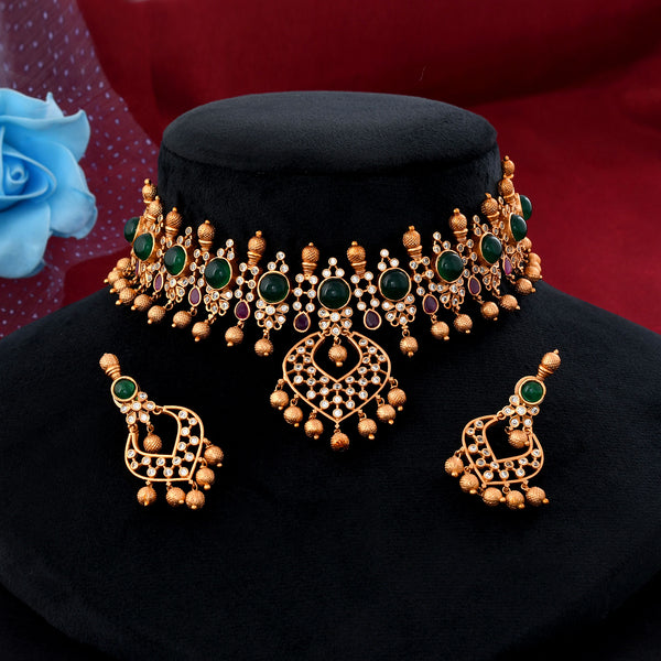 Antique Emerald Necklace Set