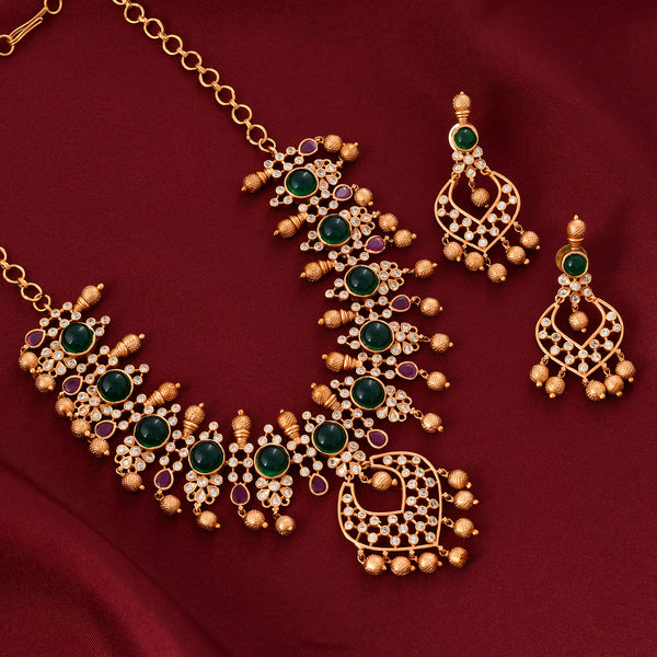Antique Emerald Necklace Set