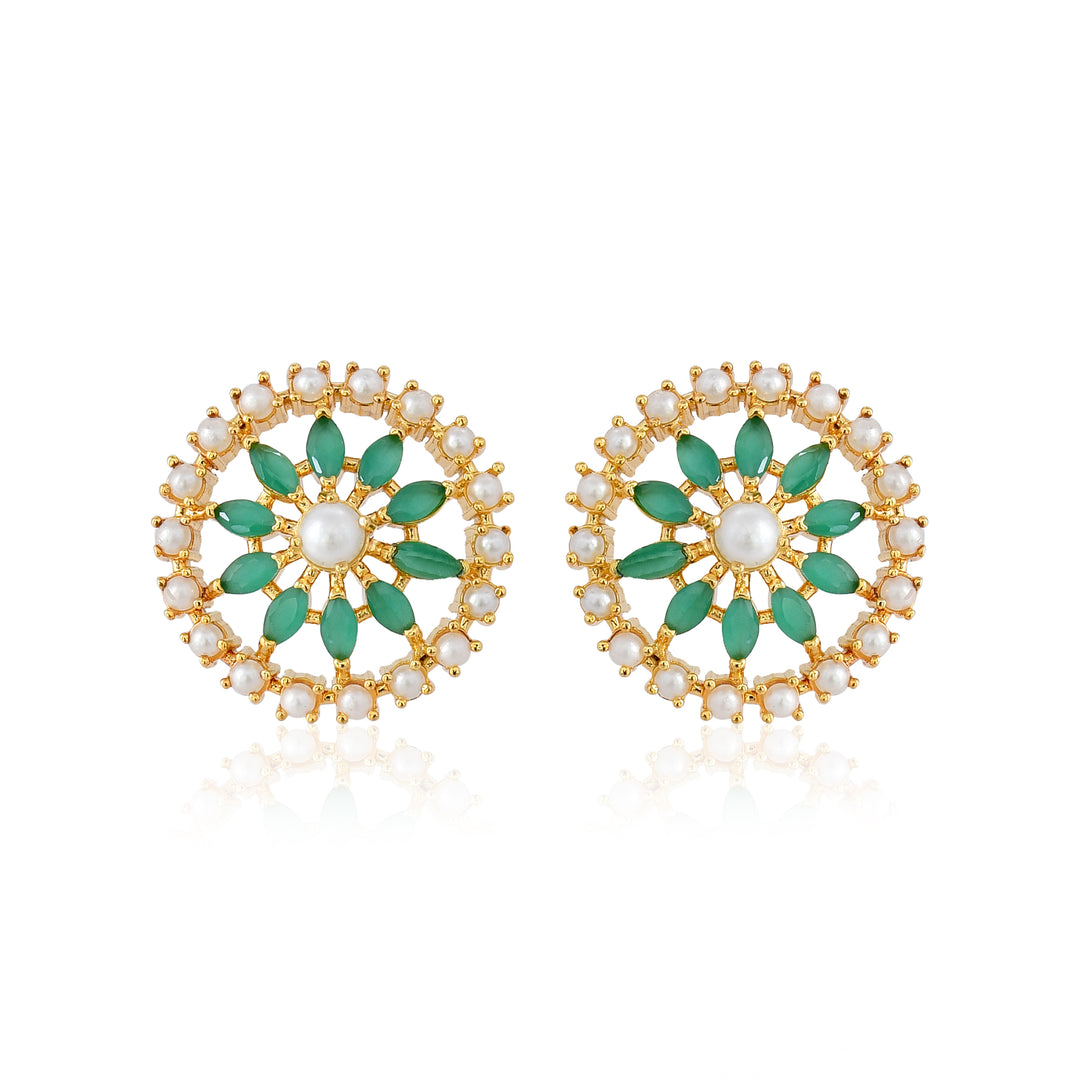 Emerald Handsetted Pendent Set