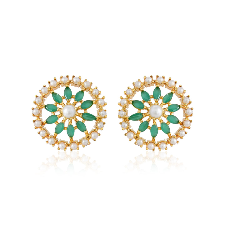 Emerald Handsetted Pendent Set