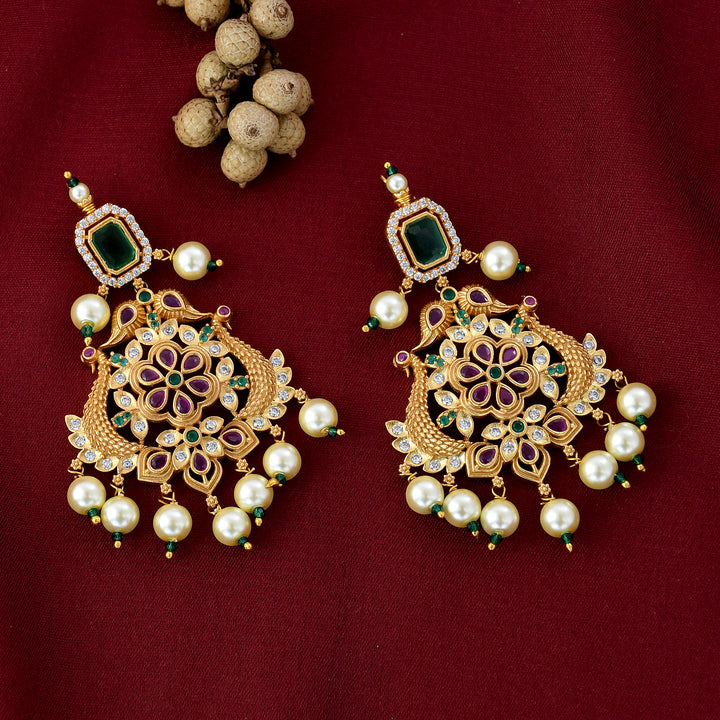 Buy Antique Earrings for Bridal Online India - Rebaari