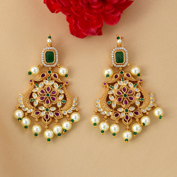 Buy Antique Earrings for Bridal Online India - Rebaari