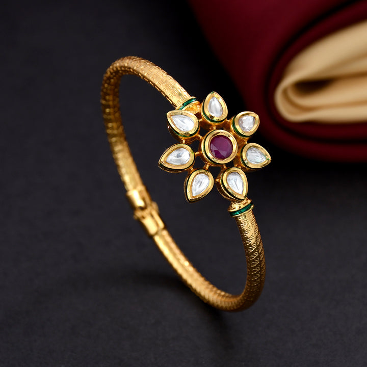 KUNDAN BRACELET WITH MEENAKARI WORK