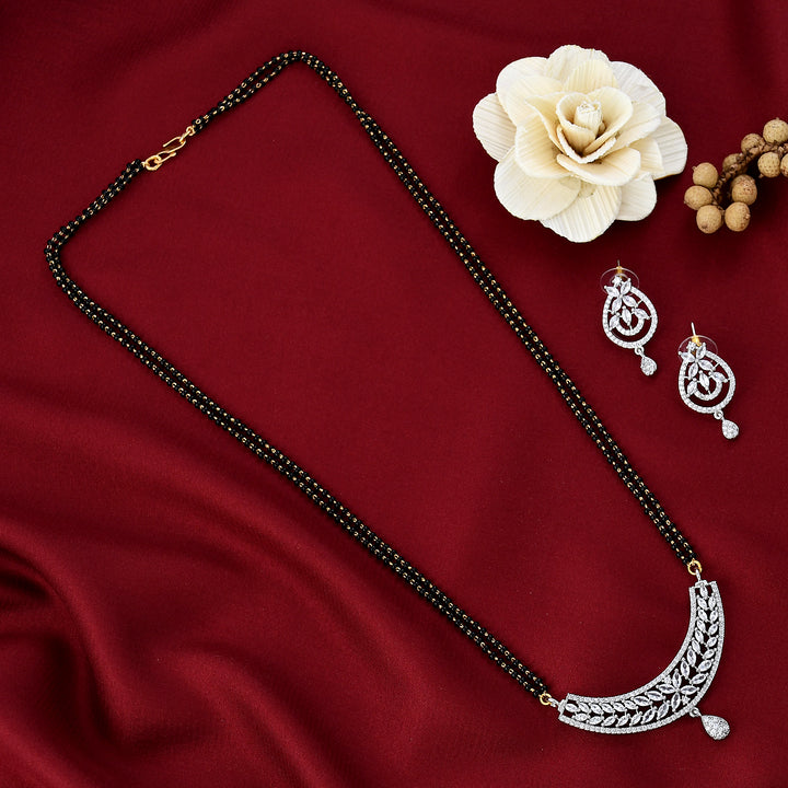 Leaf Style Diamond Mangalsutra