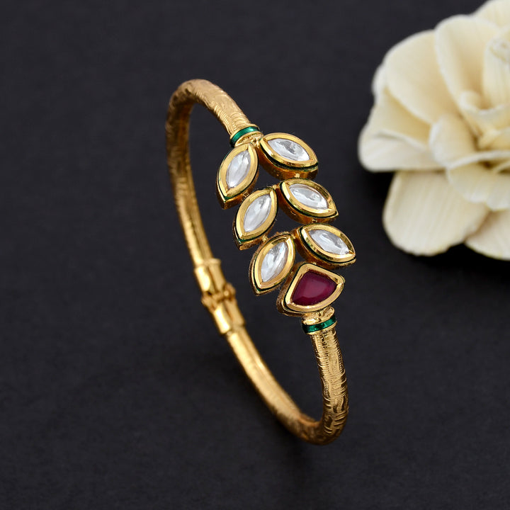 Kundan Bracelet with Meenakari Work