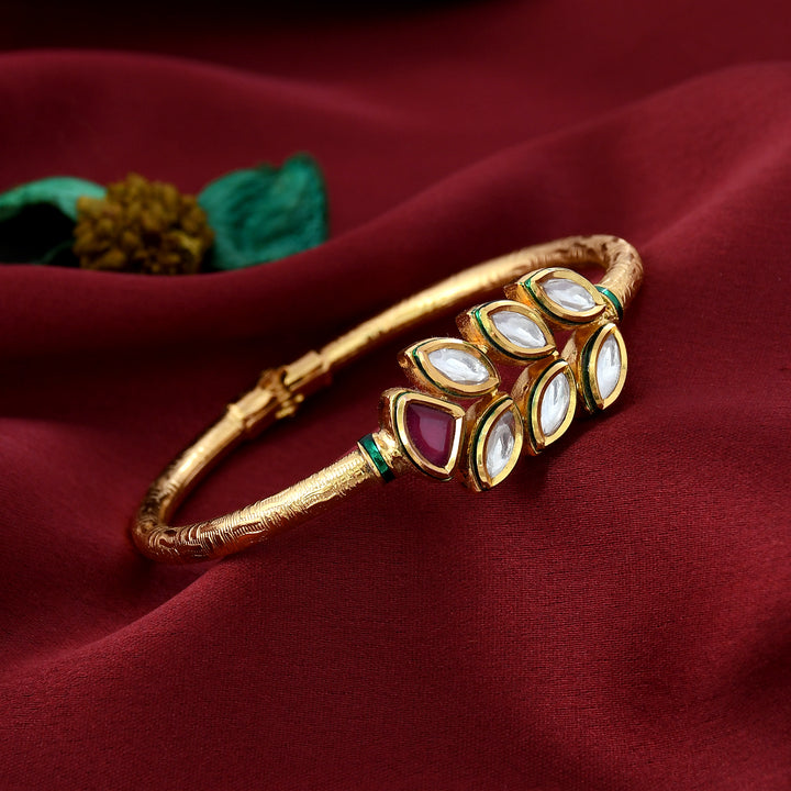Kundan Bracelet with Meenakari Work