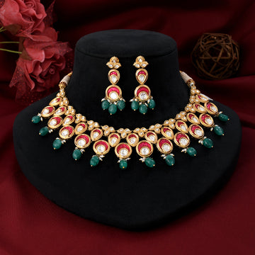 Kundan necklace clearance price