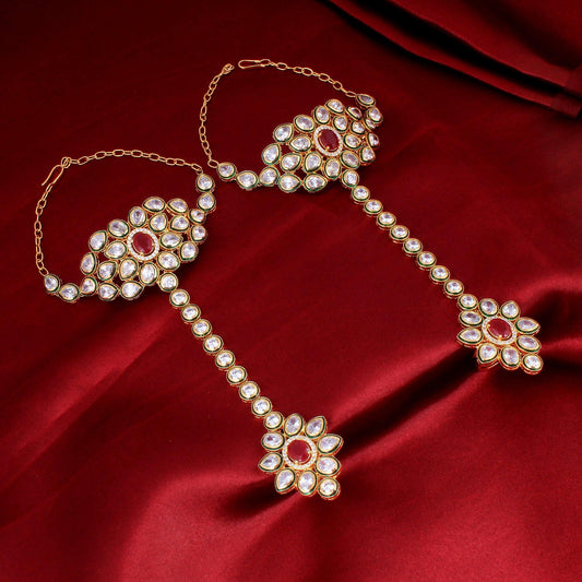 Traditional Kundan Hathphool - Rebaari Jewels