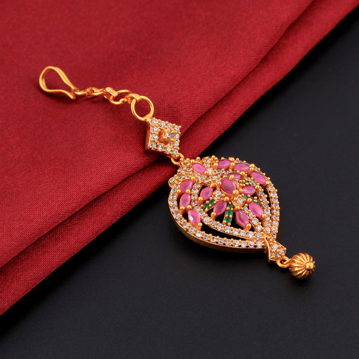 Gold Plated South Maang Tikka