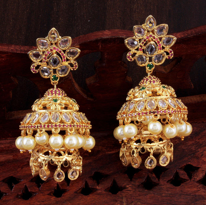 Buy Antique Earrings For Bridal Online India - Rebaari