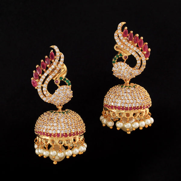 22K Gold Jhumkas (Buttalu) - Gold Dangle Earrings - 235-GJH2572 in 7.850  Grams