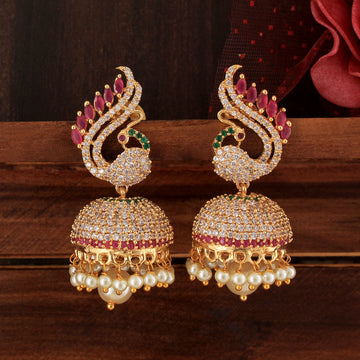 Antique Gold Bead Drop Jhumka Earrings - Lovisa