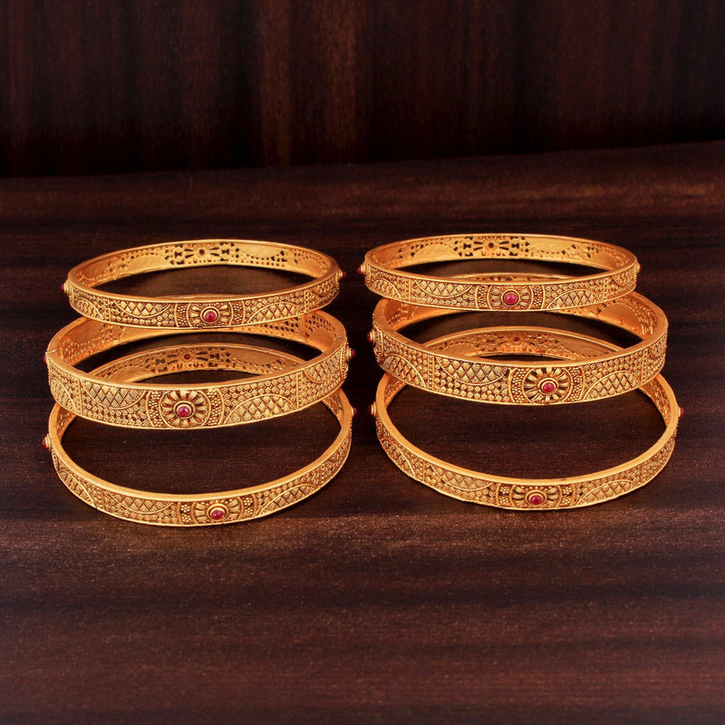 South Indian Daily Wear Trendy Gold Bangles - Rebaari Jewels