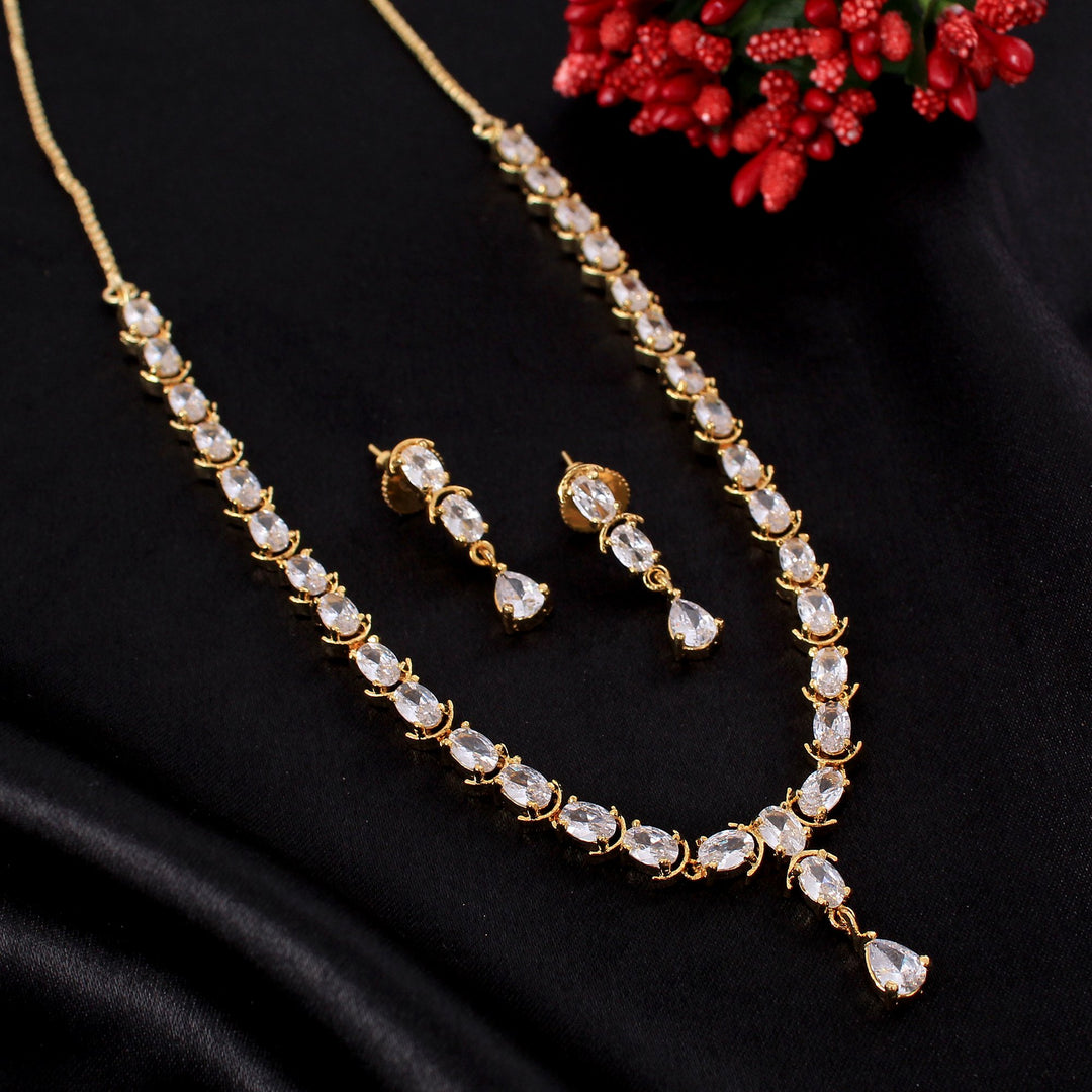 Multi Colour Single Line Necklace Set