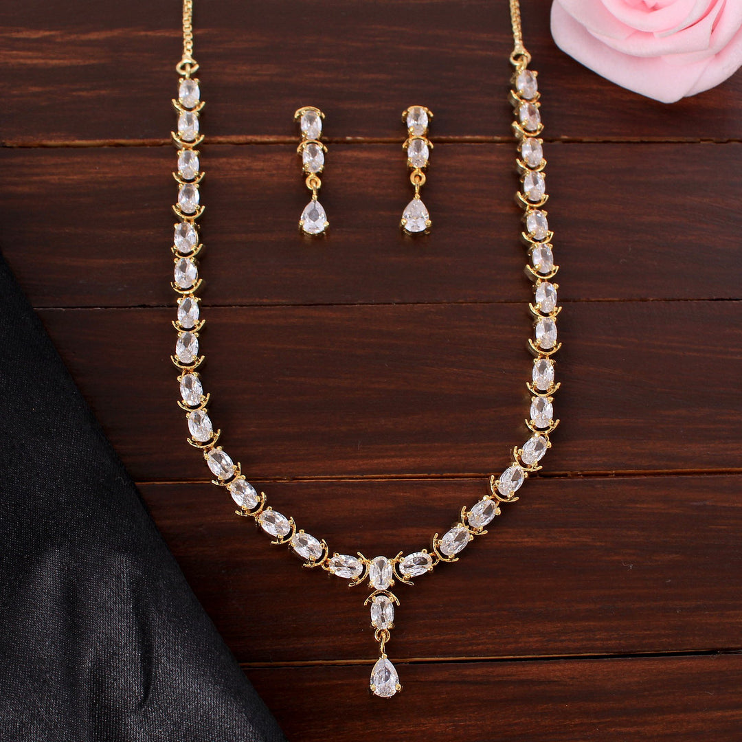 Multi Colour Single Line Necklace Set